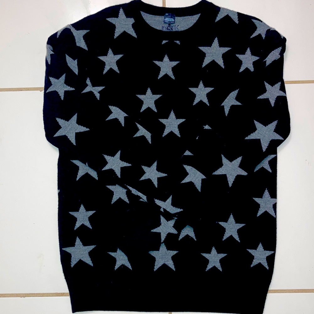 FRENCH CONNECTION STARS WOOL SWEATER Size Small